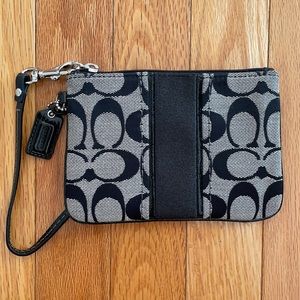 Coach Small Wristlet, Colorblock Signatute Canvas